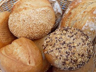 Assorted fresh-baked breads at Kohnen’s Country Bakery, Tehachapi, CA