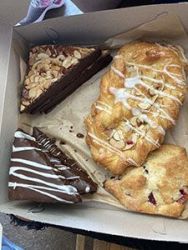 Taking home a variety of yummy pastries from Kohnen’s Country Bakery, Tehachapi, CA