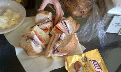 The massive Poor Boy sandwich at Kohnen’s Country Bakery, Tehachapi, CA